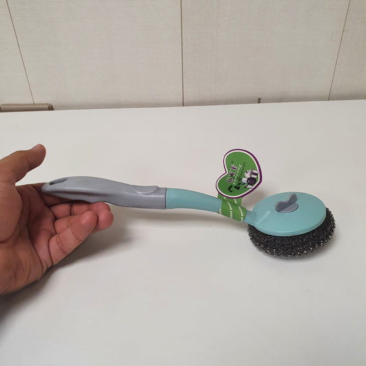 Easy Use Long Plastic Handle Dish Scourer Washing Brush 61000