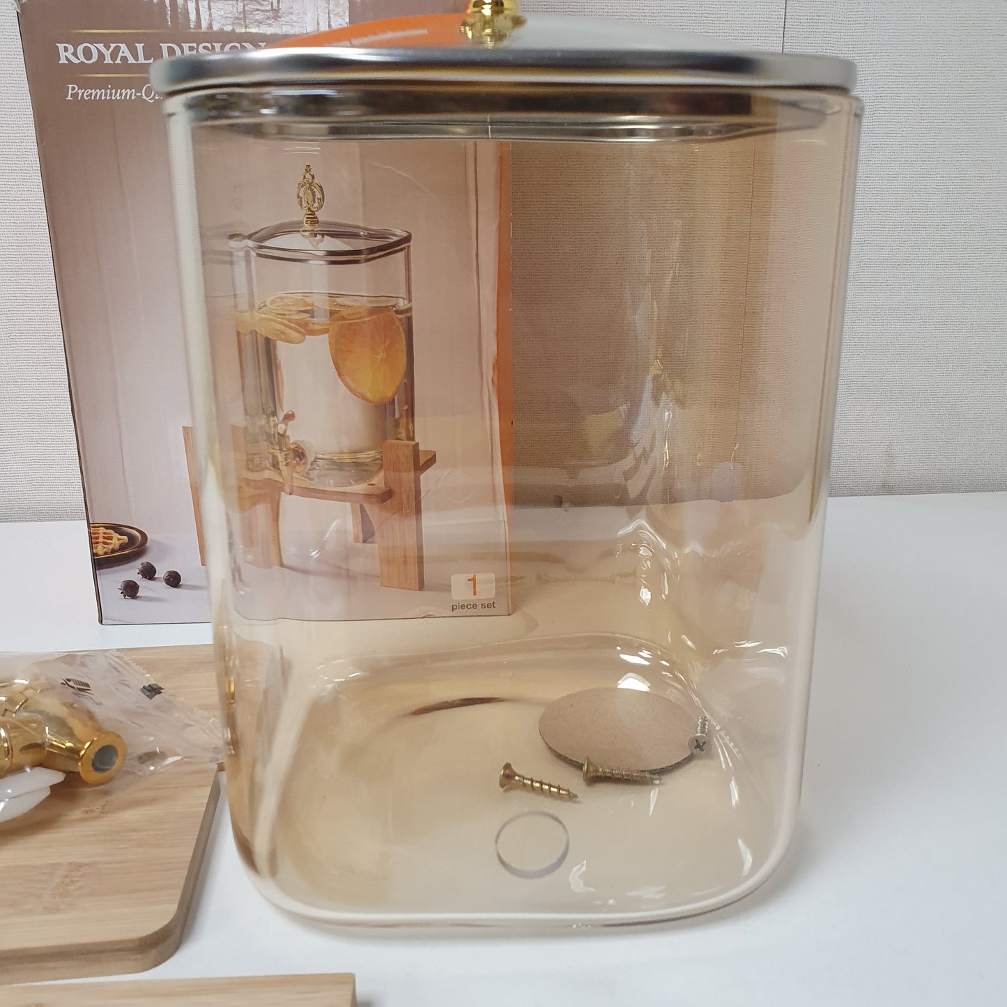 Royal Design Premium Serving Dispenser with Wooden Stand 21330