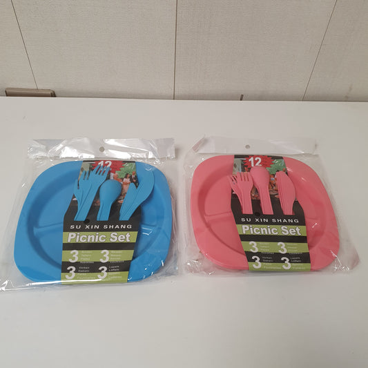 Picnic Set 3 Plastic Plates 11900