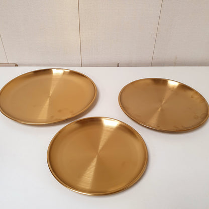 6 Pc Set Of Golden Serving Plates, 31430