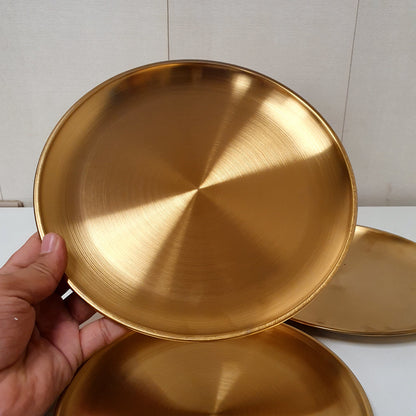 6 Pc Set Of Golden Serving Plates, 31430