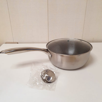 Stainless Steel Honey comb style Cooking Pot with Lid, 13950