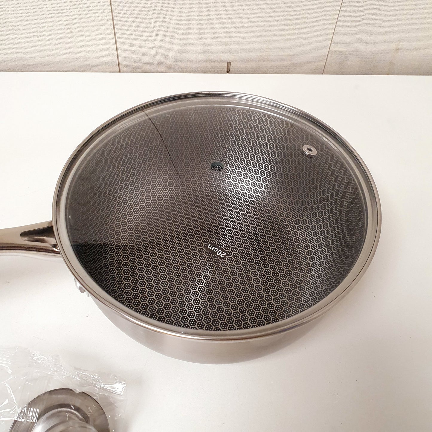 Stainless Steel Honey comb style Cooking Pot with Lid, 13950