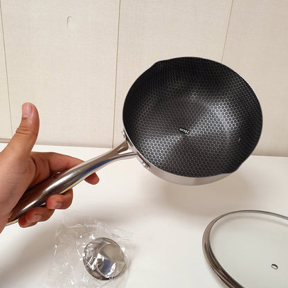 Stainless Steel Honey comb style Cooking Pot with Lid, 13950