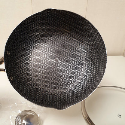 Stainless Steel Honey comb style Cooking Pot with Lid, 13950