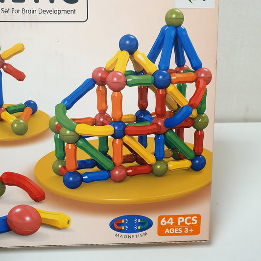 Magnetic Set for Kids Brain 64 piece  Development set , 12800