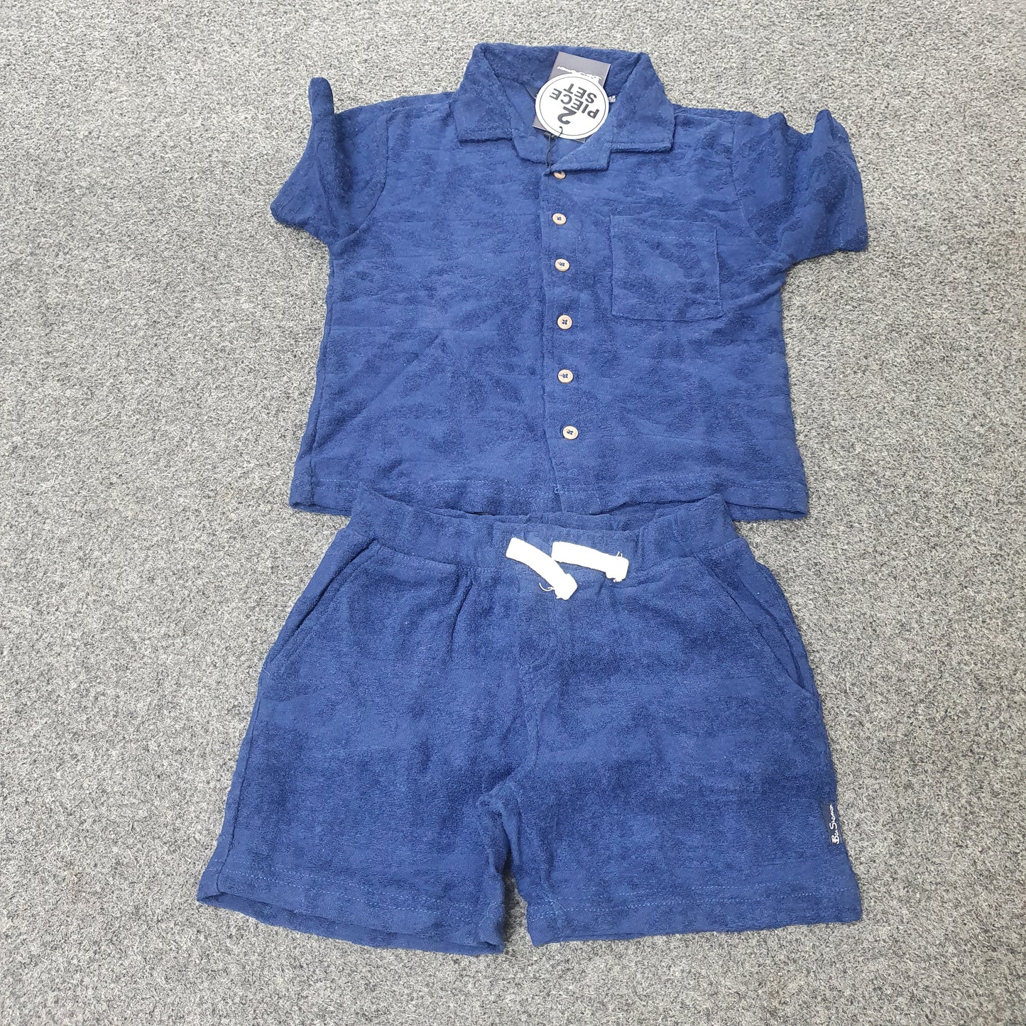 Original Ben Sherman boys 2-piece summer  terry towel Shirt and shorts set