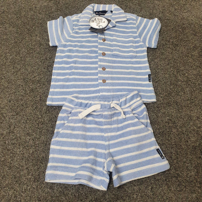 Original Ben Sherman boys 2-piece summer  terry towel Shirt and shorts set