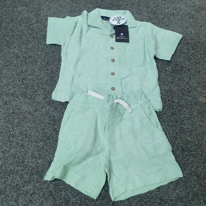 Original Ben Sherman boys 2-piece summer  terry towel Shirt and shorts set