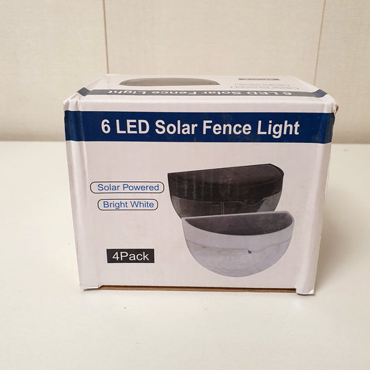 6 Led Solar Fence Light pack of 4, 62750