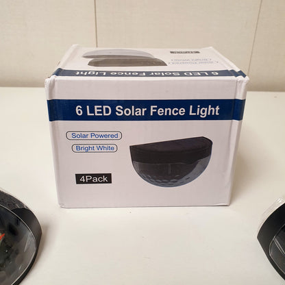 6 Led Solar Fence Light pack of 4, 62750
