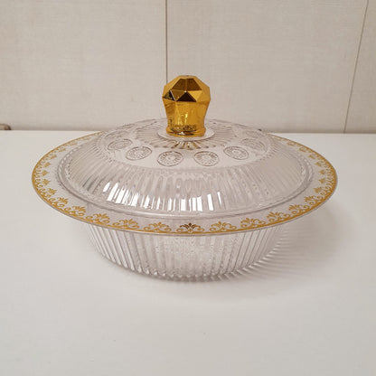 Acrylic Golden Bowl with Lid, 45550