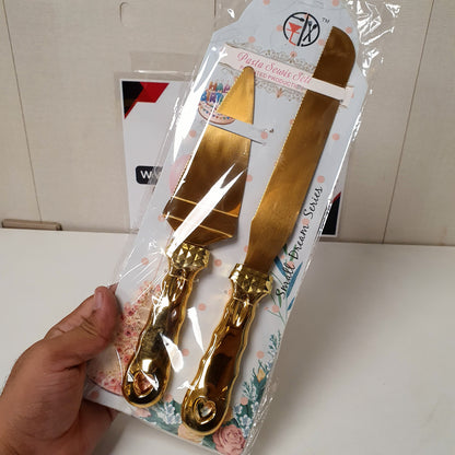 Knife and Serving Cutter Golden, 61800