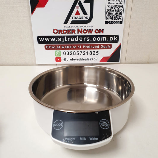 Digital Kitchen Scale With Stainless Steel Bowl, 121040