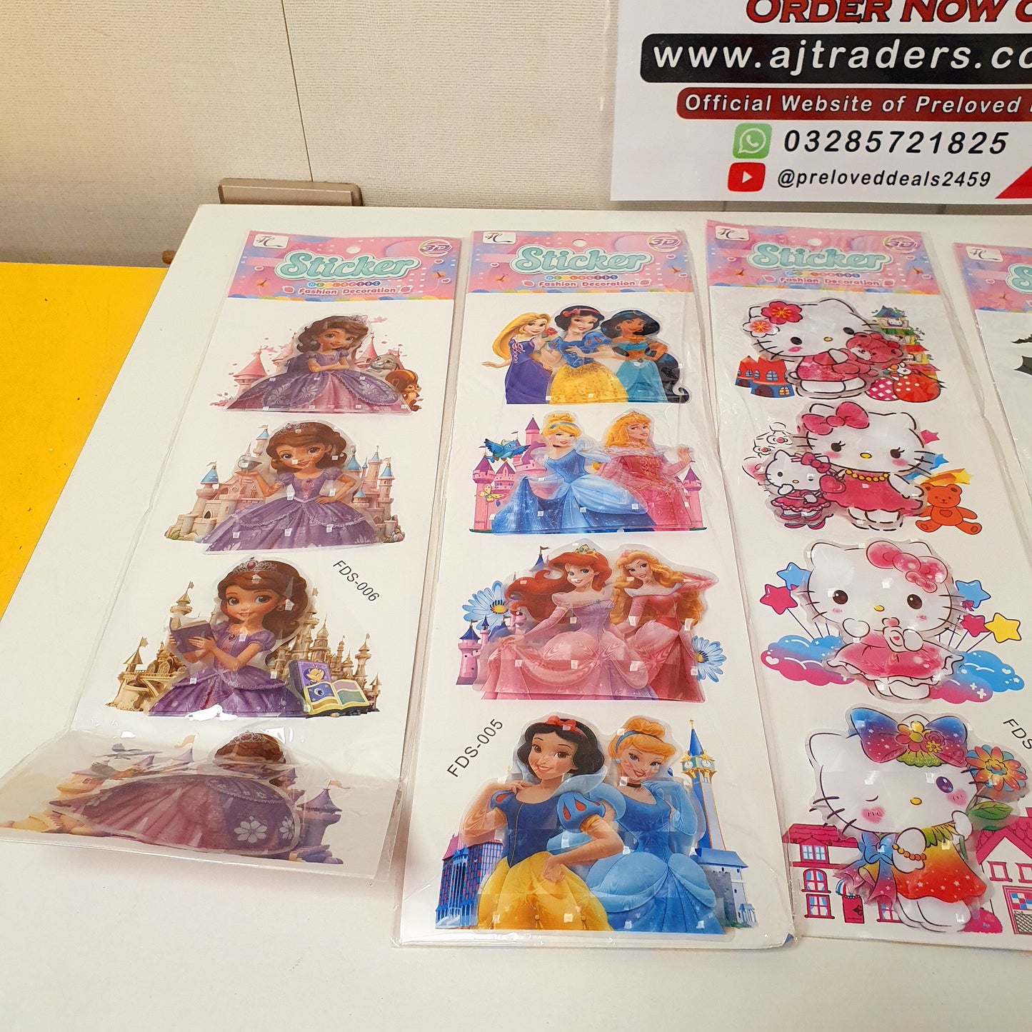 3d Stickers Cartoon Character Pack, 122450