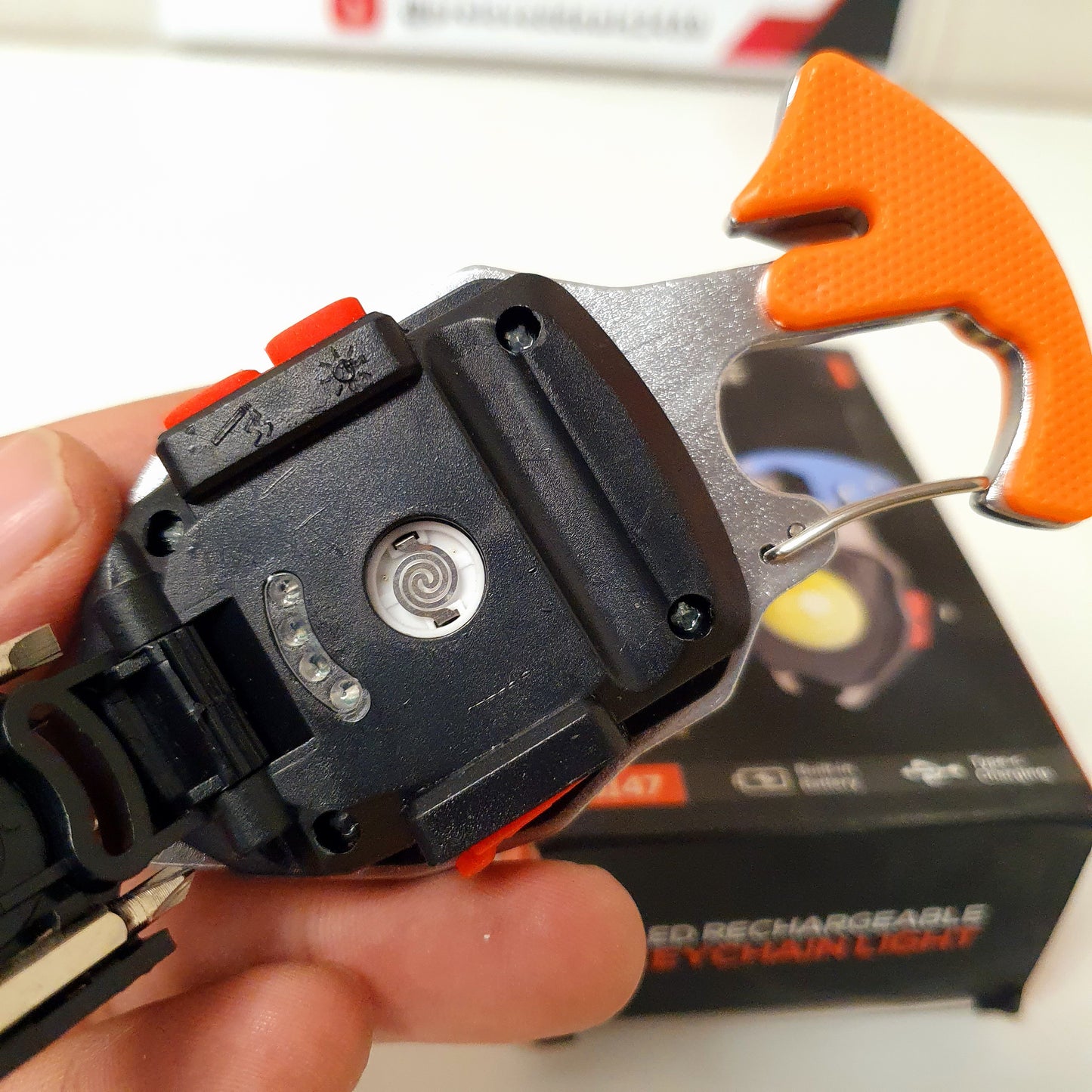7in1 Led Rechargeable Keychain Light, lighter  101220