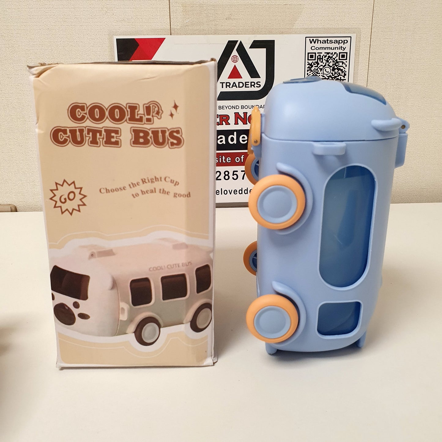 Bus Style Water Bottle Animated, 121430