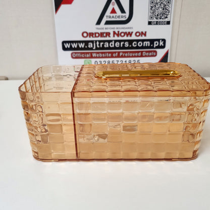 Office Desk Acrylic or Dinning Table Organizer with Tissue Box, 121150