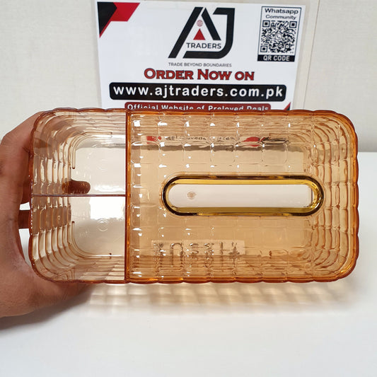 Office Desk Acrylic or Dinning Table Organizer with Tissue Box, 121150
