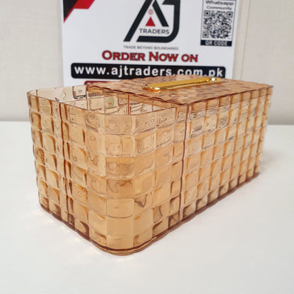 Office Desk Acrylic or Dinning Table Organizer with Tissue Box, 121150