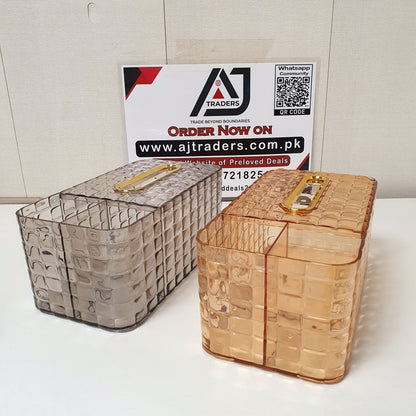 Office Desk Acrylic or Dinning Table Organizer with Tissue Box, 121150