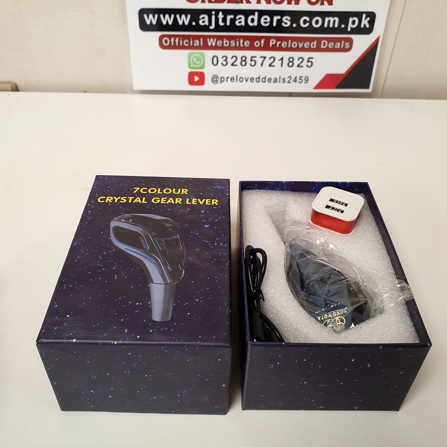 7 Color light  Crystal Gear Lever Handle, 61750