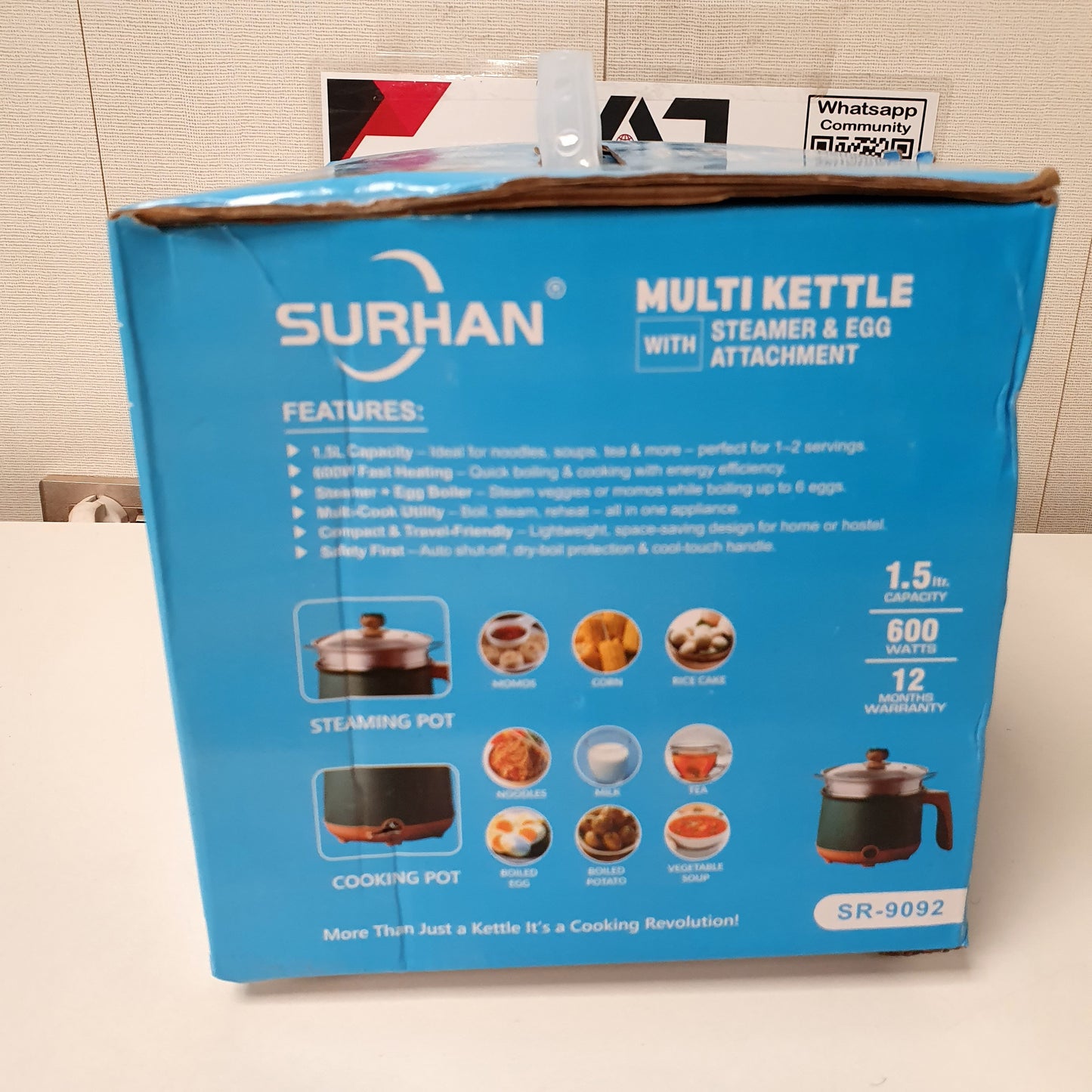 Multi Purpose Cooker with Steamer & Egg Attachment, 33000