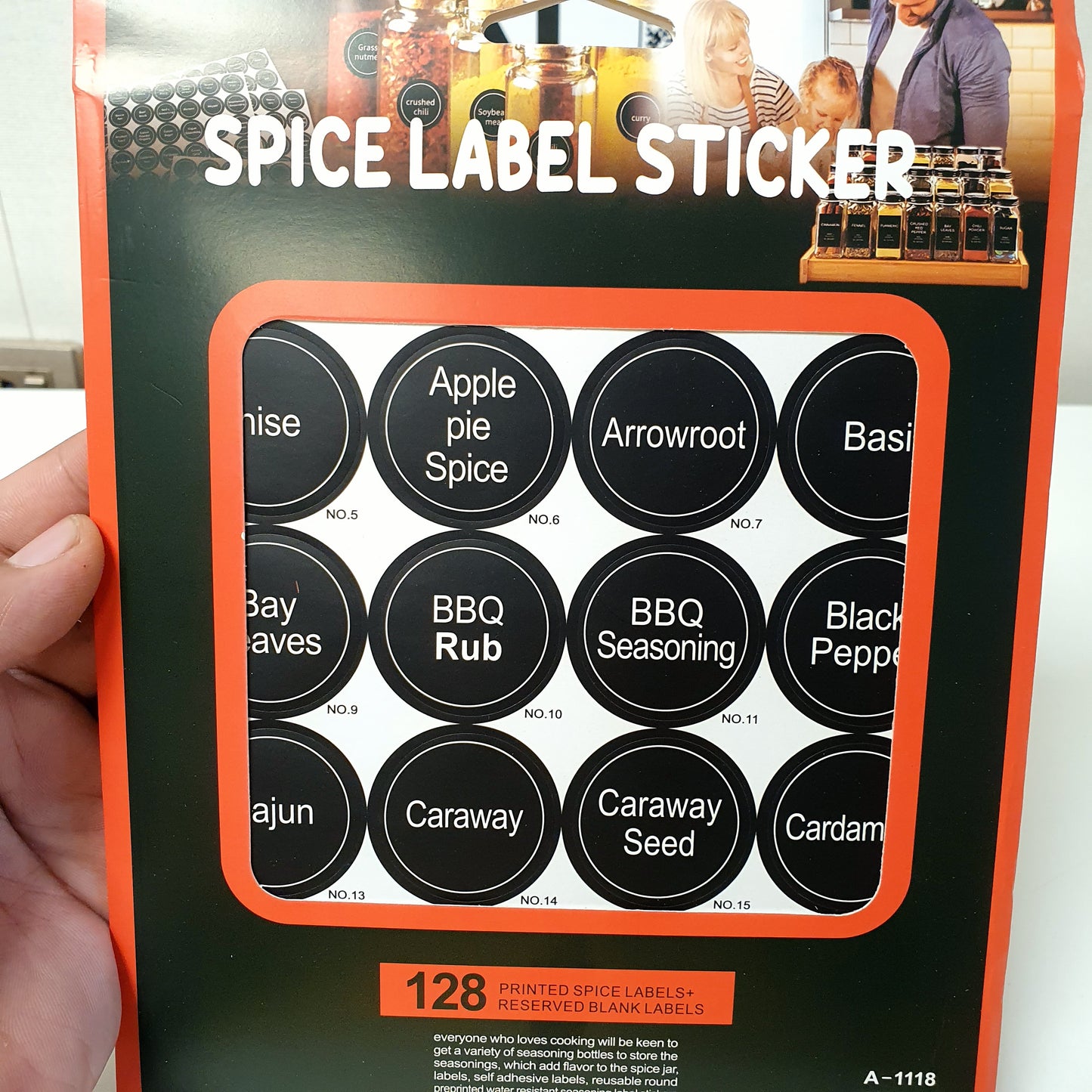 Spice Box Label Sticker, 121170