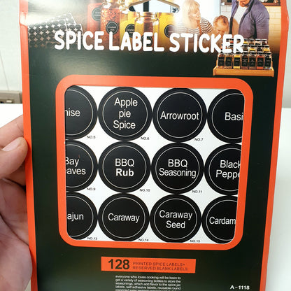 Spice Box Label Sticker, 121170