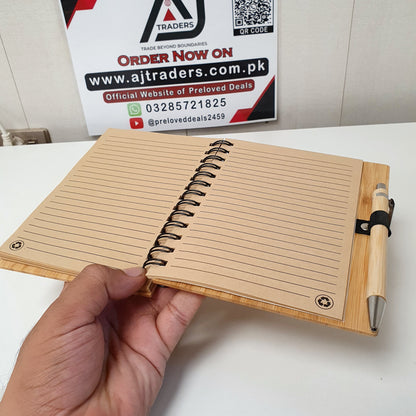 Wooden Diary with Pen, 61290