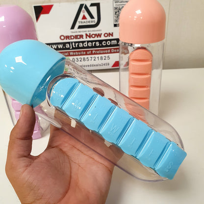Water Bottle With Pill Box, 1