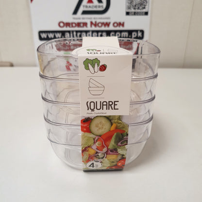 Acrylic Plastic Salad Bowls 4 pcs Set , 181090