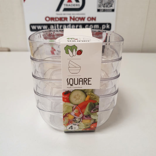 Acrylic Plastic Salad Bowls 4 pcs Set , 181090