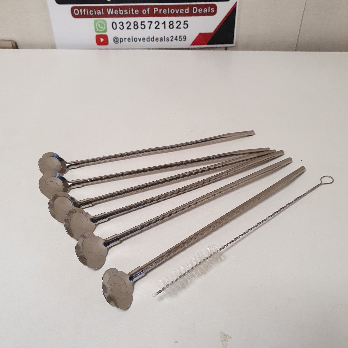 Stainless Steel Spoons with Cleaning Brush, 121290