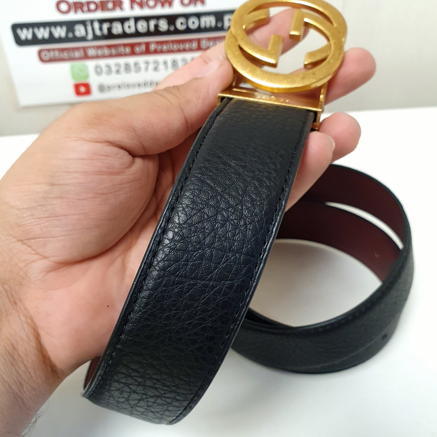 Gucci Golden Leather Belt, 1