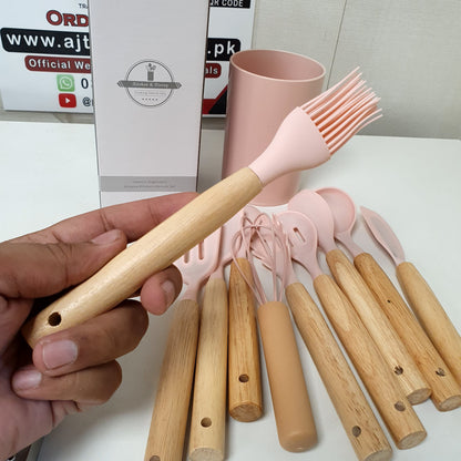 Silicone Utensils Set with Holder, 121350