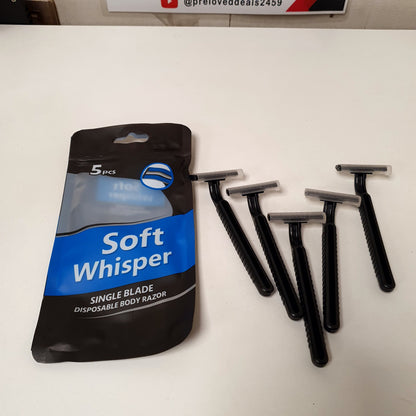 Soft Whisper Single Blade Disposable Body Razor pack , 31300