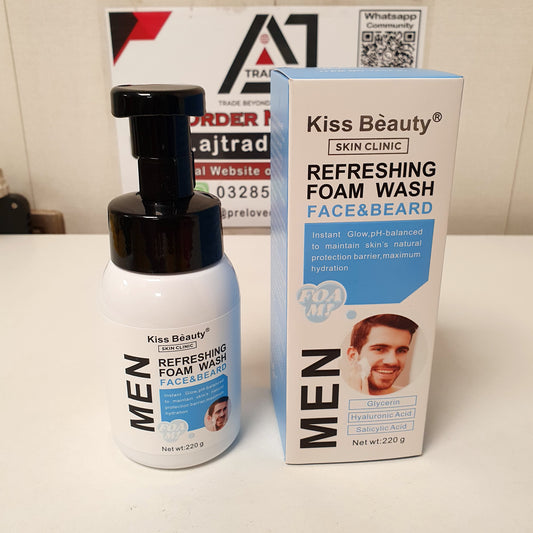 Kiss Beauty Refreshing Foam Wash Face & Beard, 21530