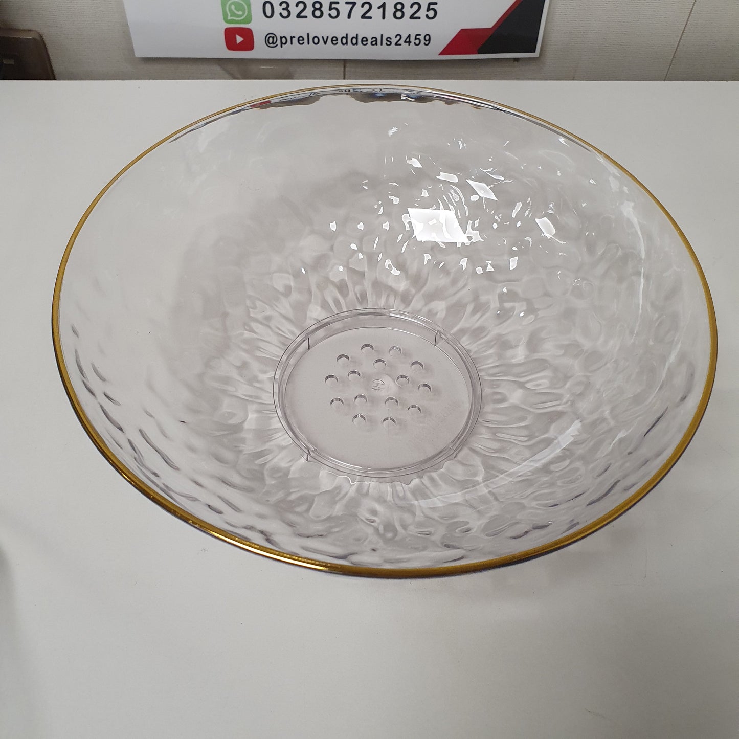 Acrylic Diamond Cut Bowl for Fruit and Salad, 61120