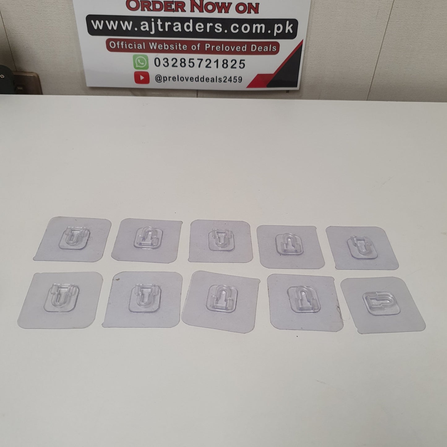 Silicone Stick able Wall Hooks Pack of 10, 121250