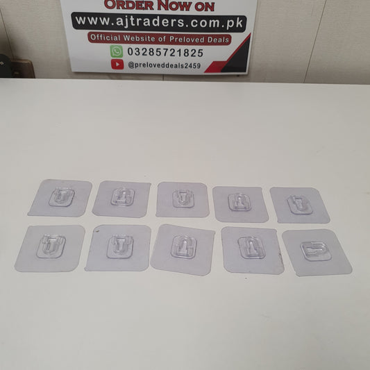 Silicone Stick able Wall Hooks Pack of 10, 121250