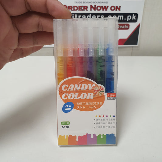 Candy Color Gel Pen 6 Pcs Pack , 31160