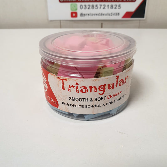 Triangle Smooth & Soft Eraser Box 72 pcs, 31180