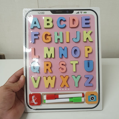 Kids Learning Alphabets With Erasable Marker White Board, 31705