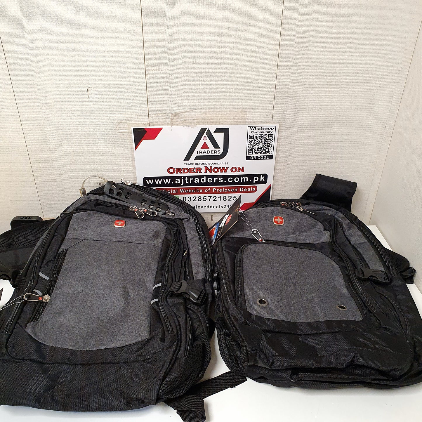 Swiss gear Black Grey College School bag , 32850