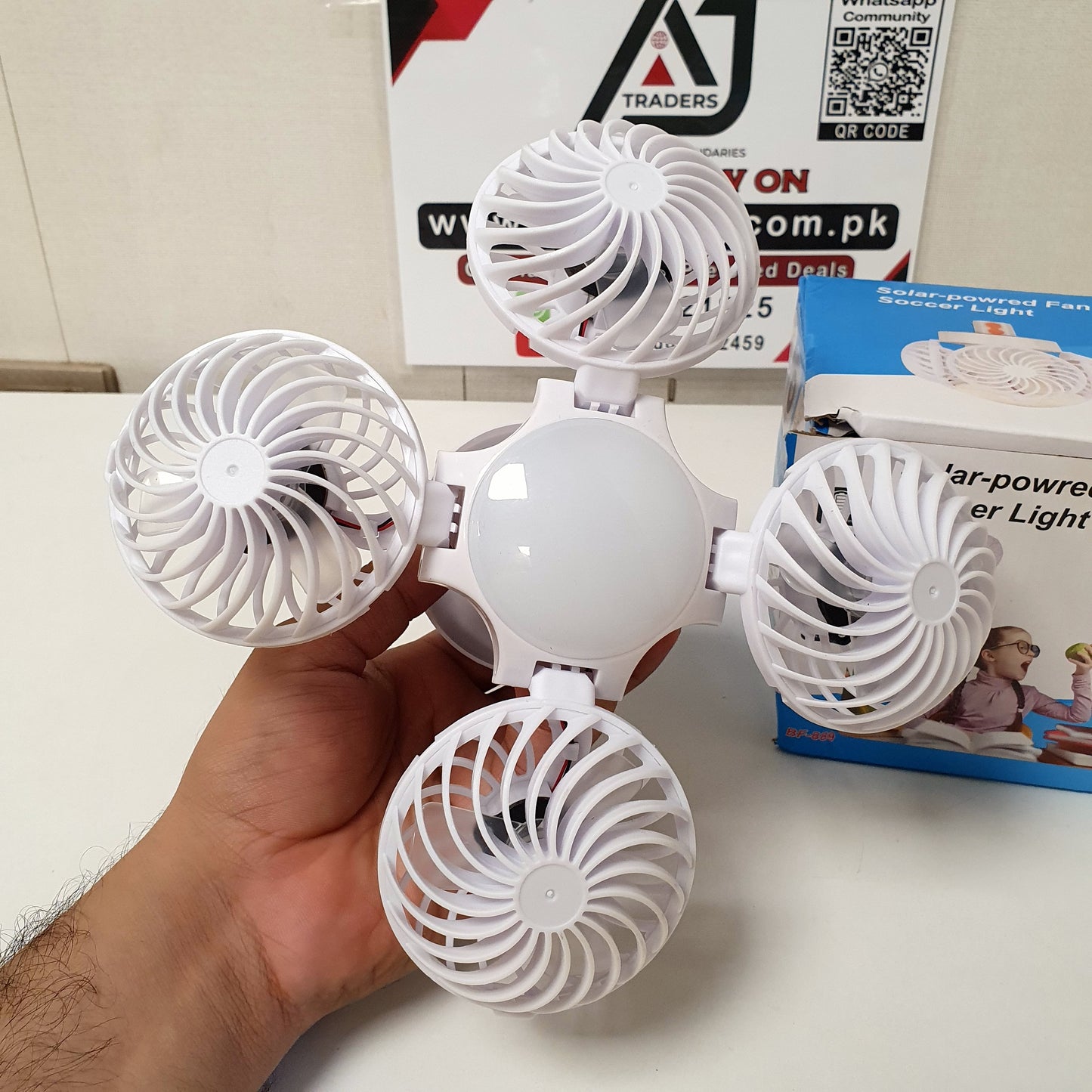 Solar Powered Foldable Soccer Fan LED Light