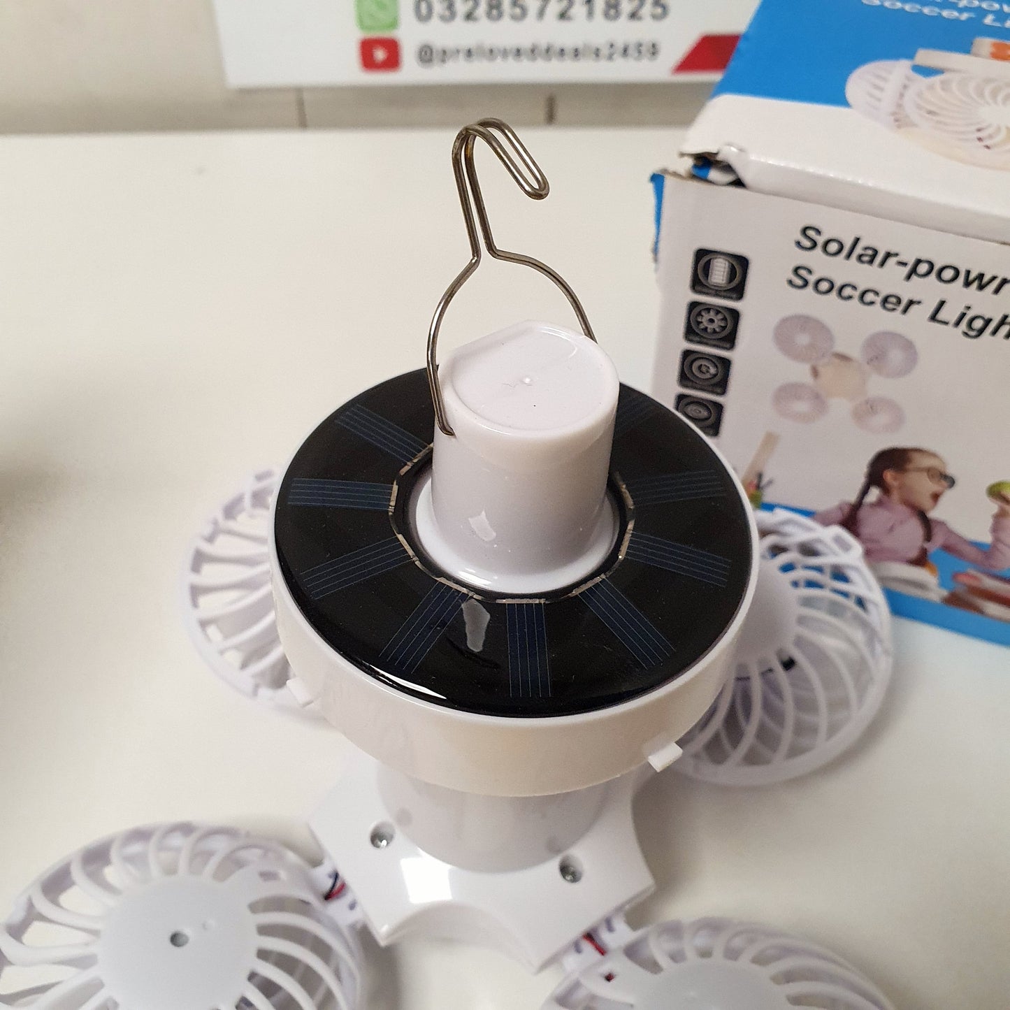 Solar Powered Foldable Soccer Fan LED Light