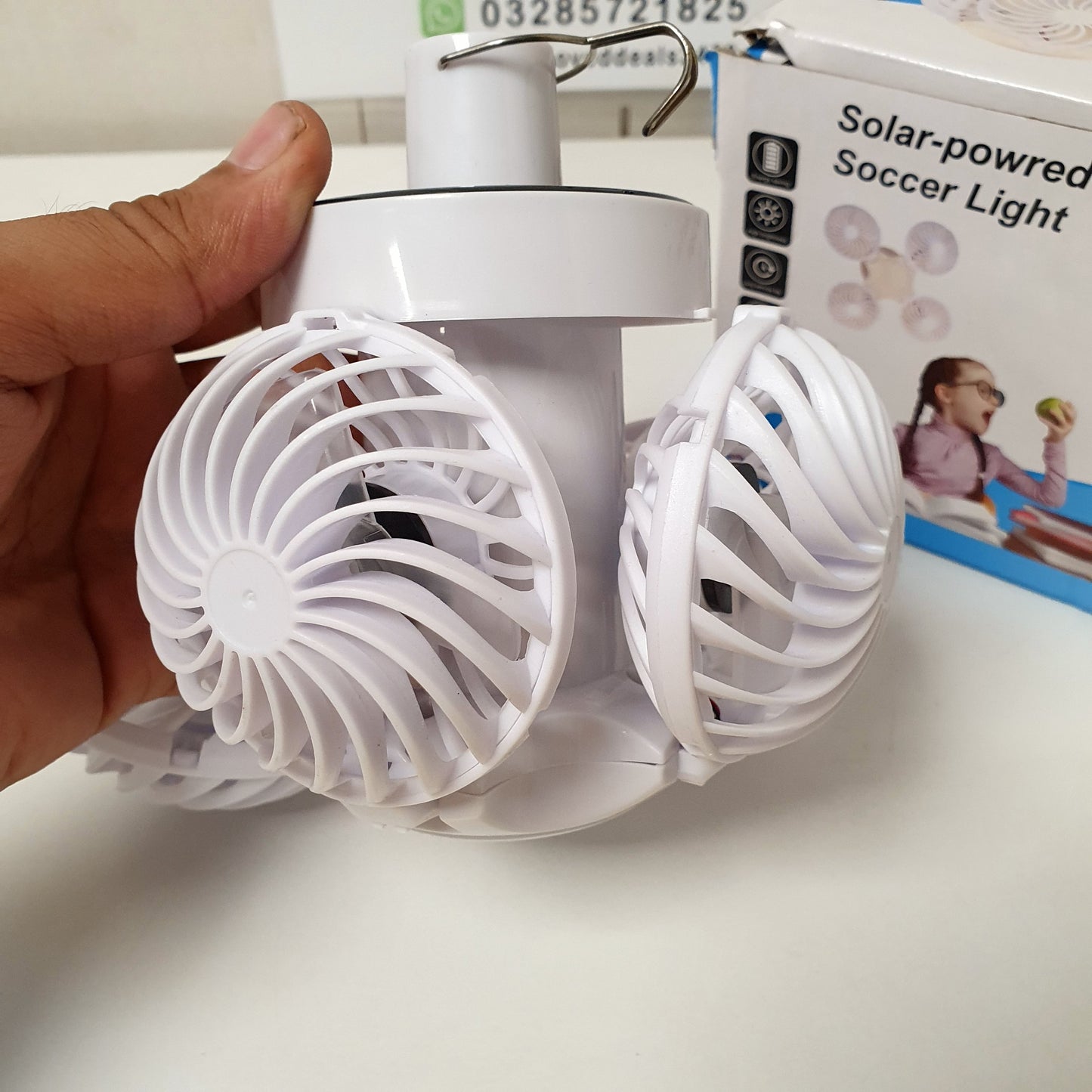 Solar Powered Foldable Soccer Fan LED Light