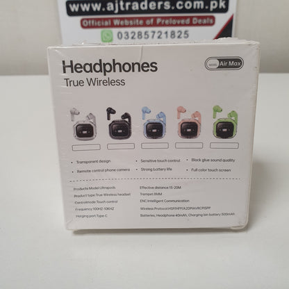 Air Max True Wireless Bluetooth Earbuds with Smart Screen Case