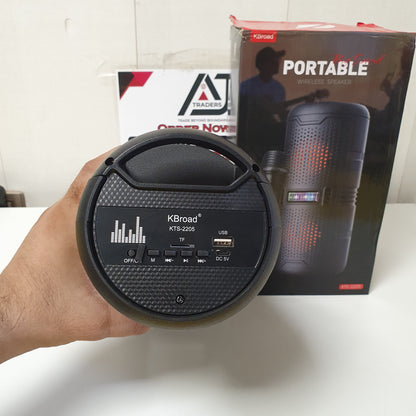 Portable Wireless Bluetooth Speaker with Mic & LED Lights